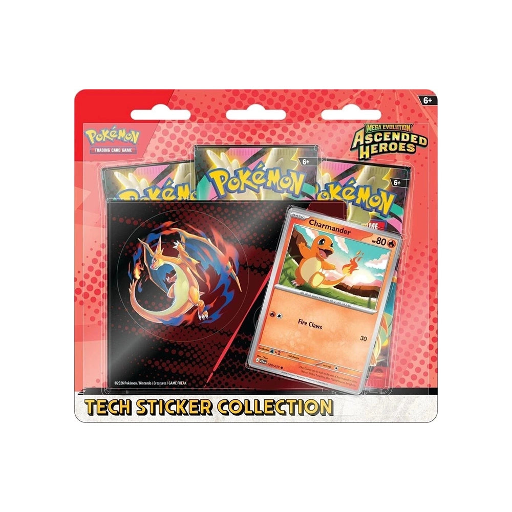 Pokemon TCG - Ascended Heroes Tech Sticker 3-Pack Blister Charmander