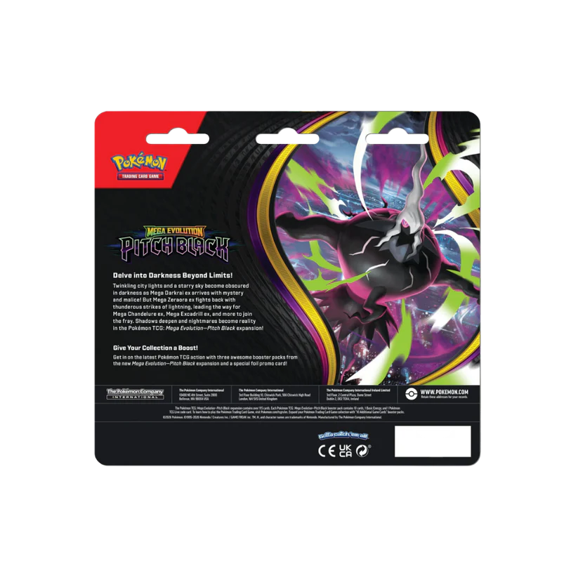 Pokémon TCG – Mega Evolution Pitch Black 3-Pack Blister