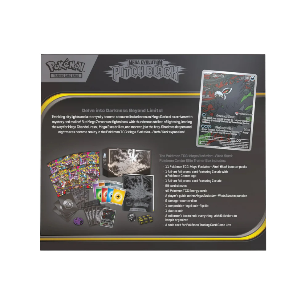 Pokémon TCG – Mega Evolution Pitch Black Pokémon Center Elite Trainer Box